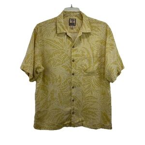 Tommy Bahama Men's Yellow Tropical Shirt Size Medium